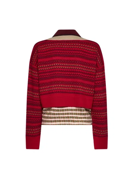 Sweter Dries Van Noten wełniany czerwony