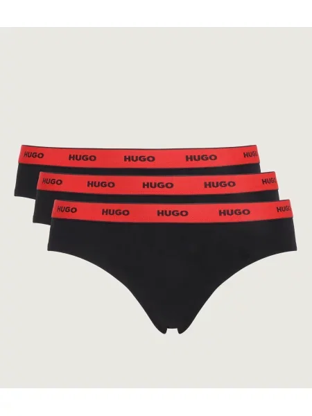 HUGO 3 db-os tanga szett fekete
