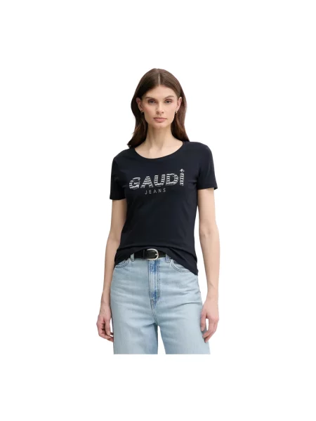 Gaudi t-shirt granatowy niebieska