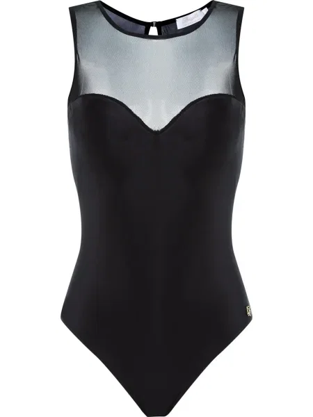 Costum de baie Brigitte transparente negru