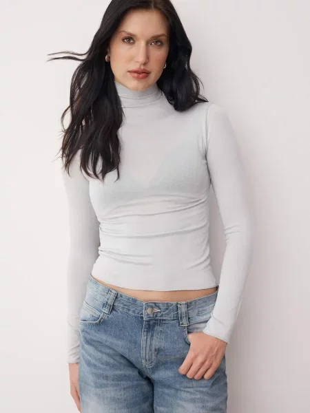 Trendyol Tricou deschis gri