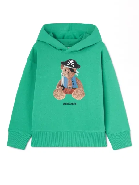Bluza z kapturem dziecięca Palm Angels zielona