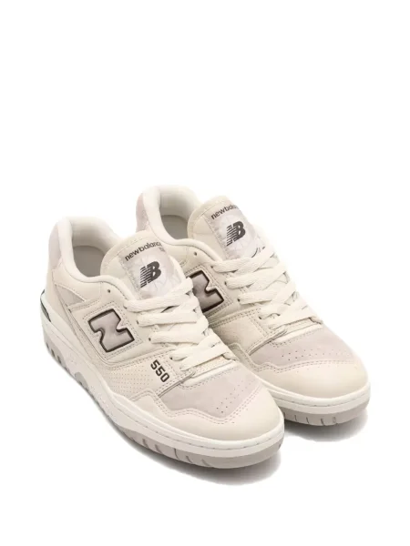 Sneakerși New Balance 550 cu șireturi din dantelă gri