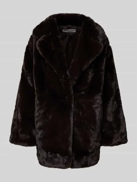 Kurtka ze sztucznego futra z kołnierzem z połami Review