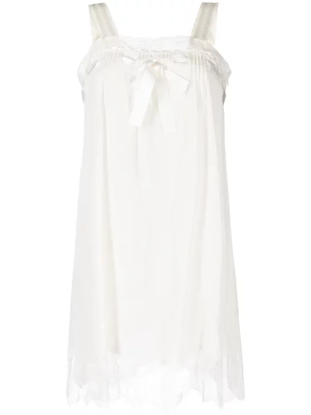 Rochie mini Shiatzy Chen din dantelă alb