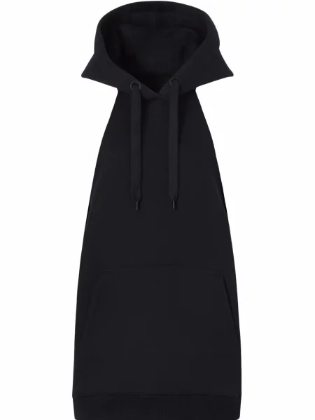 Bluza z kapturem Burberry bez rękawów z nadrukiem czarna