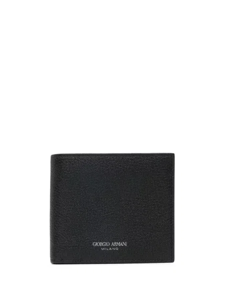 Portofel Giorgio Armani din piele cu imagine negru