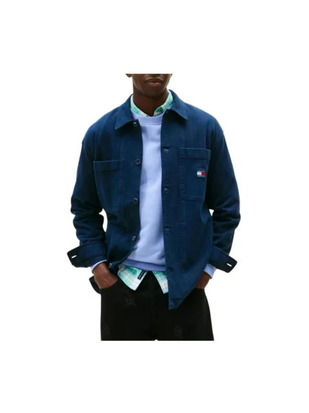 Koszula Tommy Hilfiger w jodełkę niebieska