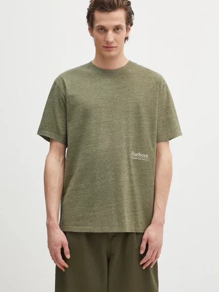 Barbour tricou Calton Linen Blend OS Fit T-Shirt