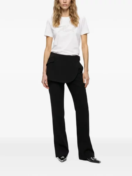 Stras tricou Karl Lagerfeld alb