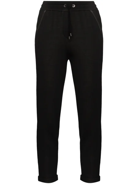 Pantaloni Brunello Cucinelli alergare cu cordon negru