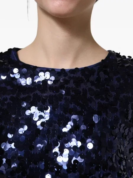 Flitteres levágott blúz Dolce & Gabbana kék
