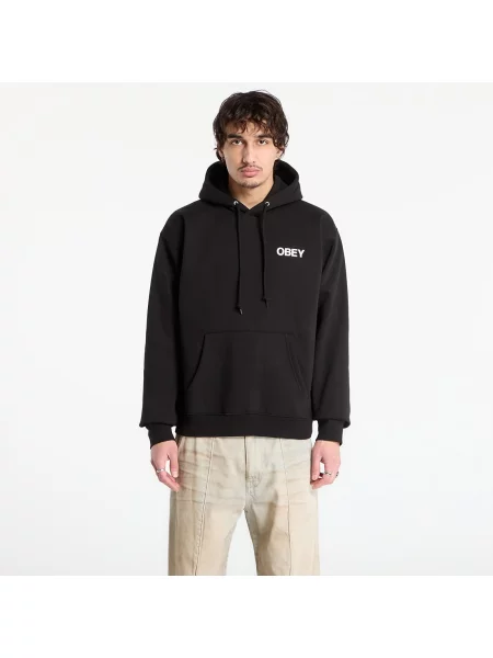 Svetr Obey Clothing s kapucí černý