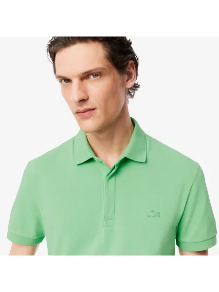 Lacoste Koszulka Polo Paris Stretch Piqué Regular Fit zielona