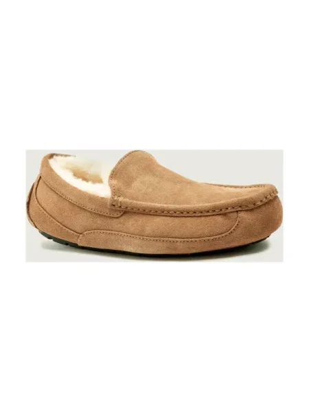 UGG De piele papuci de casă M ASCOT | shearling maro