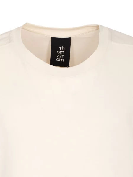 Tricou Thom Krom cu decolteu rotund scurt alb
