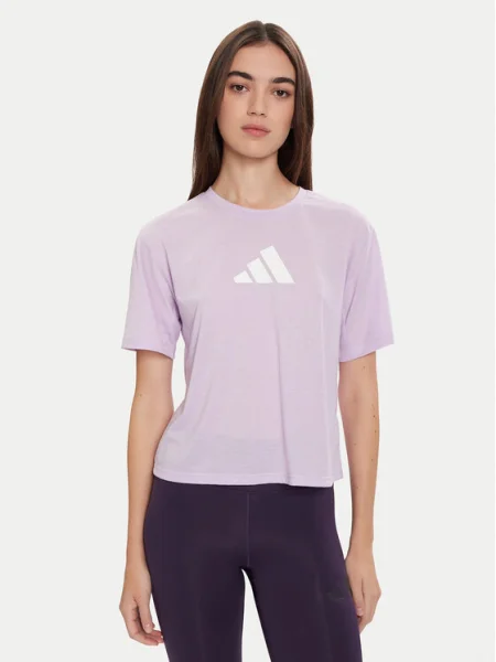 Тениска за трениране adidas Performance Workout Essentials дамска лилаво виолетово