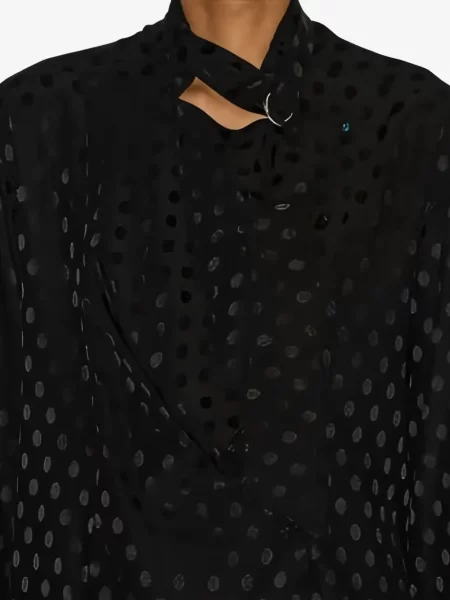 Top Isabel Marant cu buline drapat negru