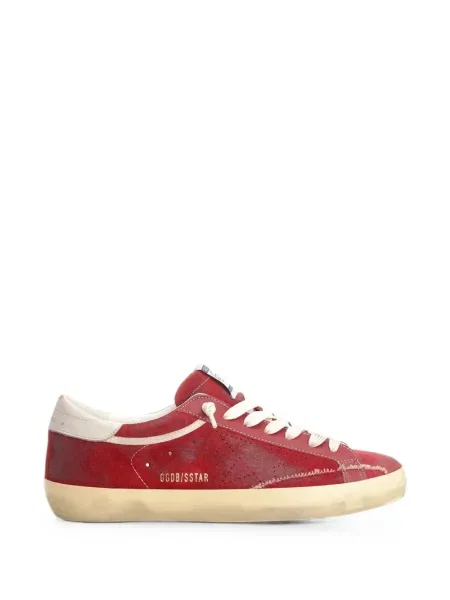 Sneakerși Golden Goose din piele de căprioară roșu