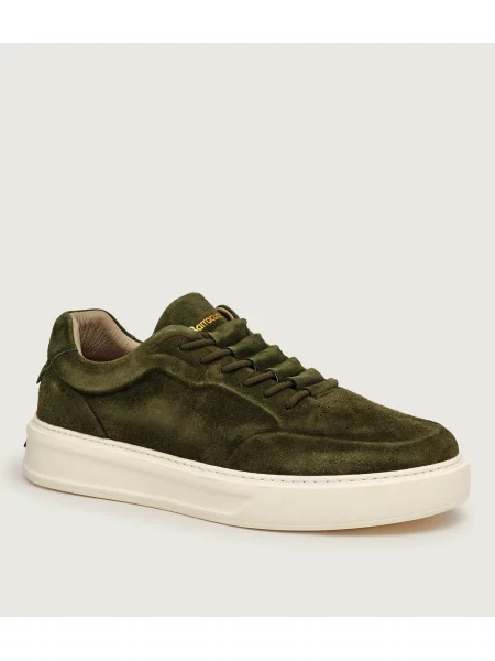 BARRACUDA Sneakers | piele întoarsă verde