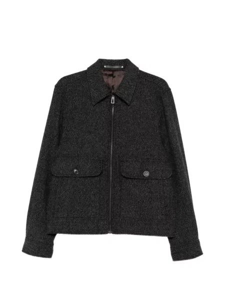 Geacă Paul Smith cu model herringbone negru