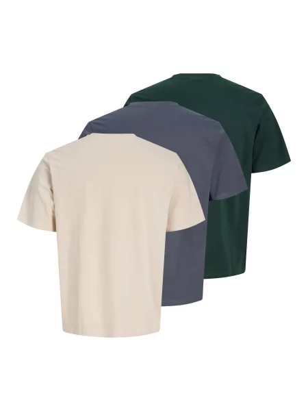 JACK & JONES Tričko JJESoho / tmavosivá / tmavozelená béžová