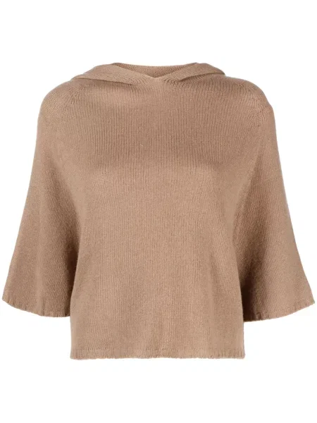 Pulover Fabiana Filippi cu glugă maro