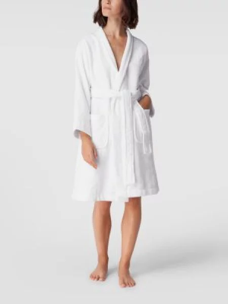 Szlafrok z bawełny Lauren Ralph Lauren biały