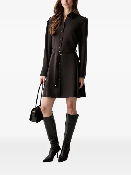 Cu centură rochie tip cămașă Armani Exchange maro