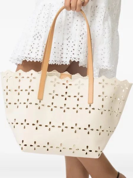 Geantă Loeffler Randall cu model floral alb