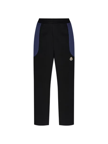 Pantaloni Moncler alergare cu autograf negru