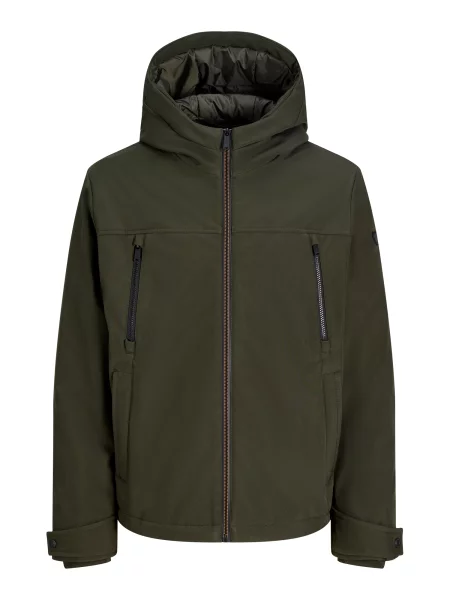 JACK & JONES Přechodná bunda JJCLARK tmavě zelená