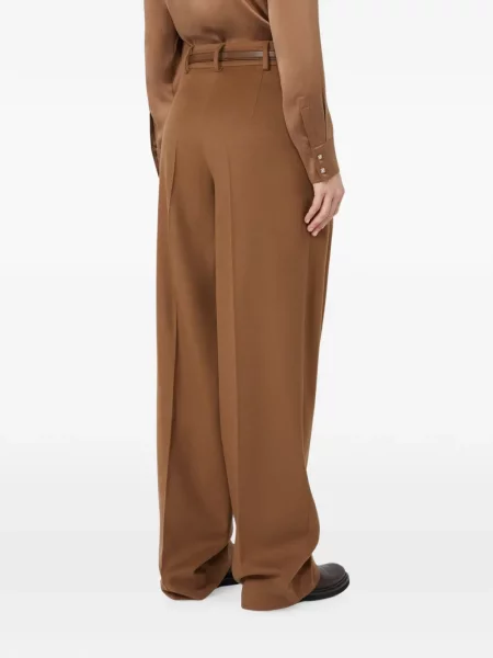 Pantaloni Max Mara de lână maro