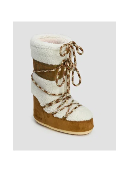 Cizme De Zăpadă Cu Blană Pentru Femei Moon Boot Icon Shearling New maro