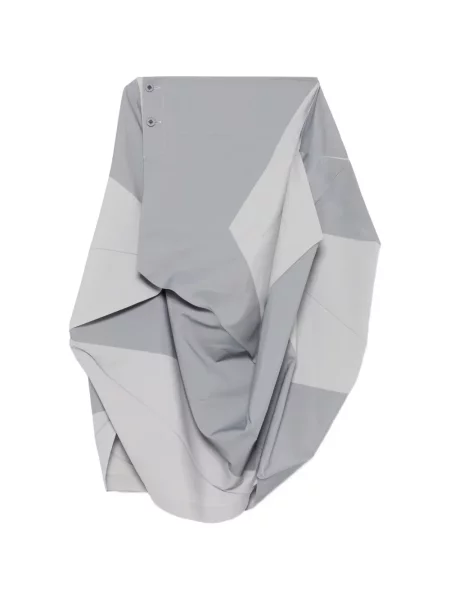 Fusta maxi 132 5. Issey Miyake cu imprimeu geometric gri