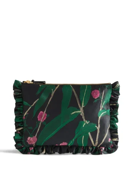 Květinové psaníčko La Doublej s potiskem černé