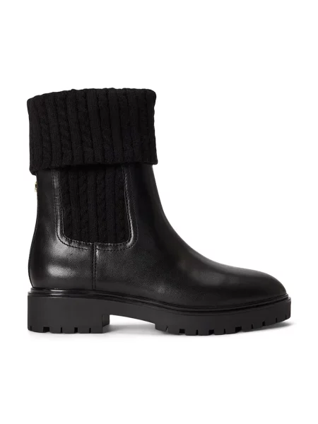 Lauren Ralph Lauren botine pentru femei din piele Allyson Cbl negru