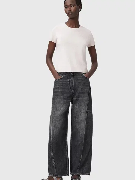 Вовняна футболка AllSaints REBEL TEE сірий