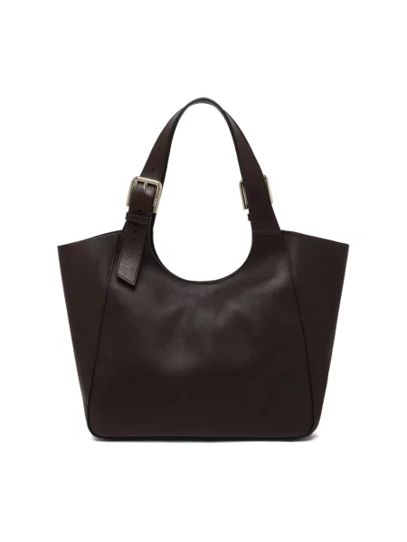 Shopperka Furla skórzana brązowa