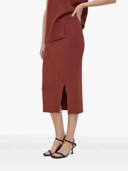 Midi sukňa Dkny červená