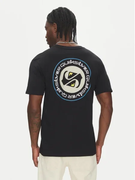 Quiksilver Tricou Circle Back Ss negru