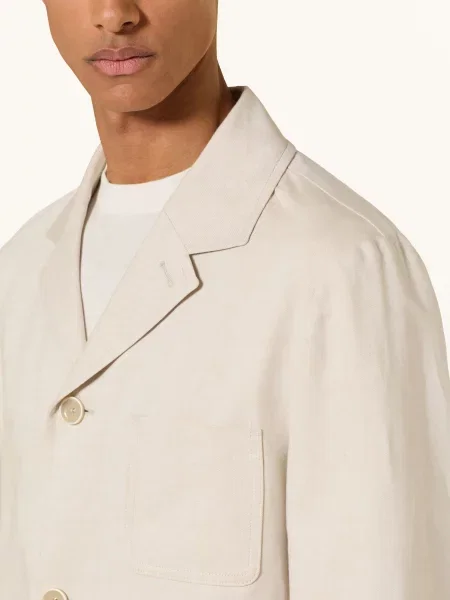 Baldessarini Sako S Pravidelným Střihem Z Lnu silver cloud