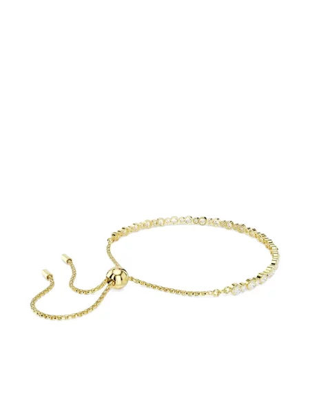 Brăţară Swarovski de cristal tenis auriu