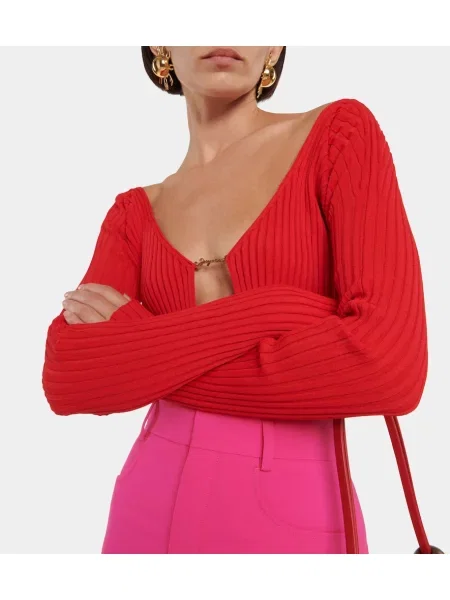 Cropp cardigan Jacquemus roșu