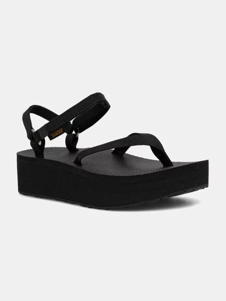 Сандали Teva Flatform Sandal Slim с платформа черно