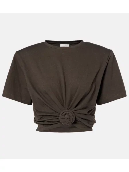 Tricou Magda Butrym de mătase gri