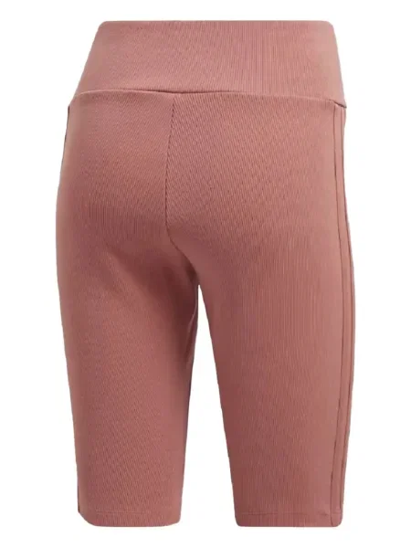 Legginsy Adidas do biegania z nadrukiem z dekoltem w serek czerwone