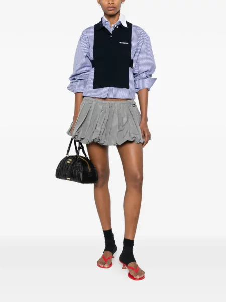 Fusta mini Miu Miu gri