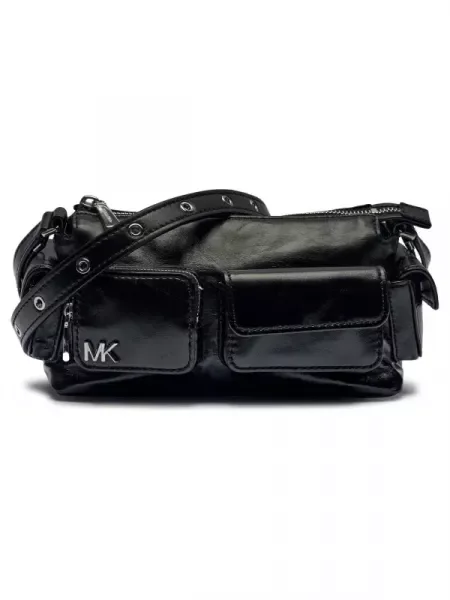 Michael Kors De piele geantă poștaș DAKOTA negru