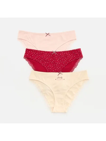 Reserved LADIES` BRIEFS MULTI červená